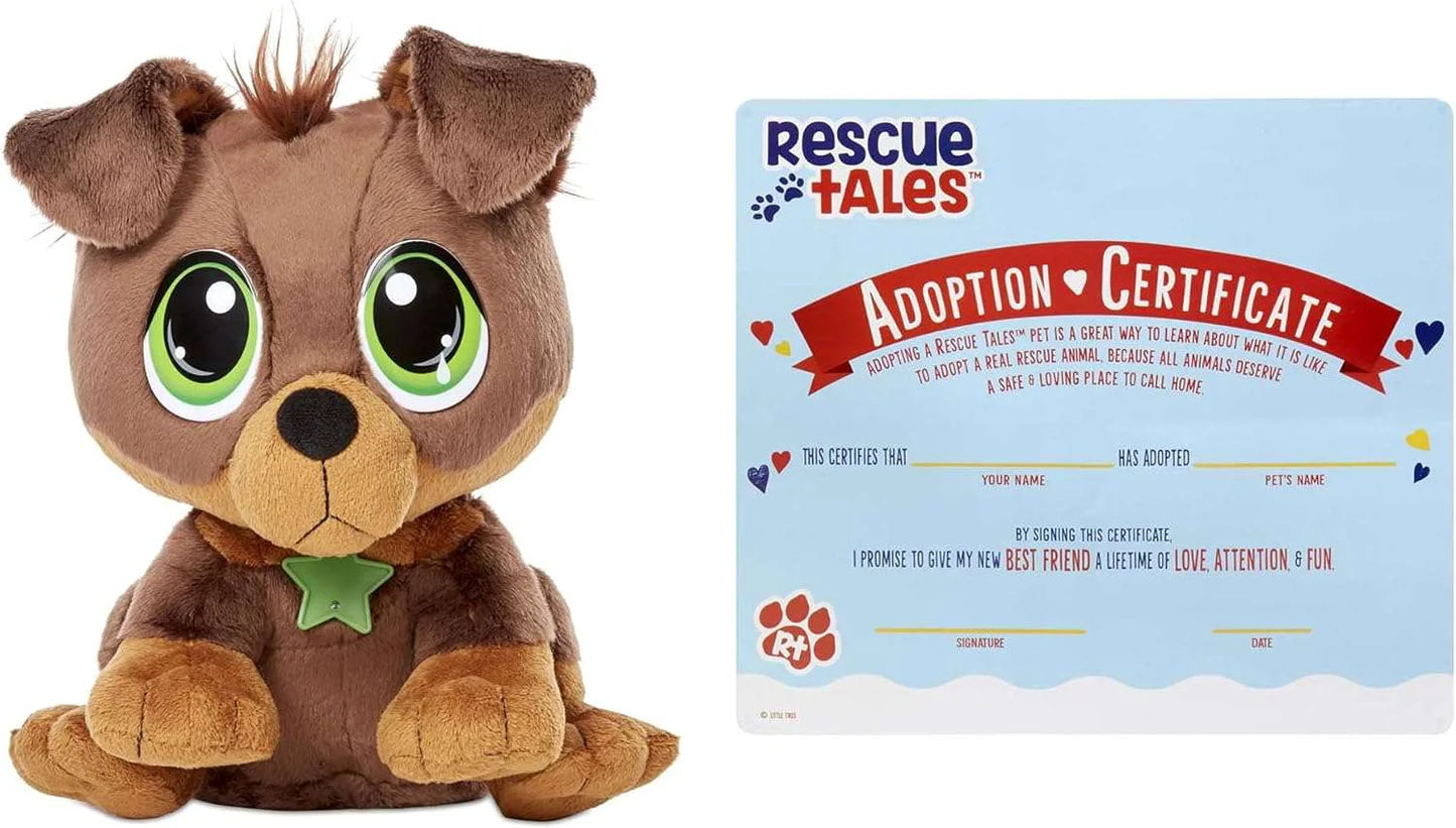 Rescue Tales Adoptable Pet Rottweiler Interactive Plush Pet Toy