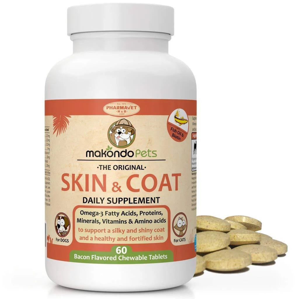 Omega 3 Skin & Coat Supplement – Fish Oil for Dogs & Cats with Itch Relief