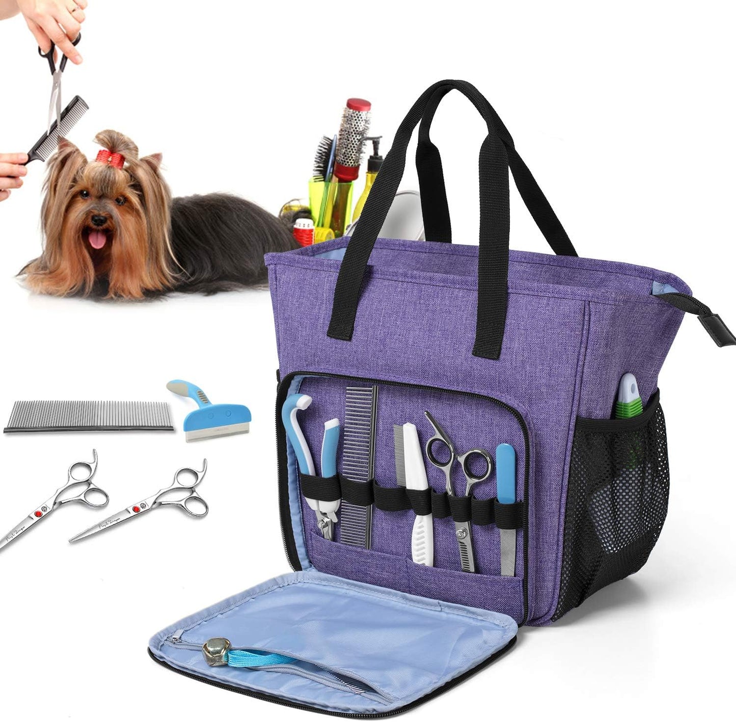 Professional Grooming Organizer – Stylish & Durable Bag for Pet Supplies