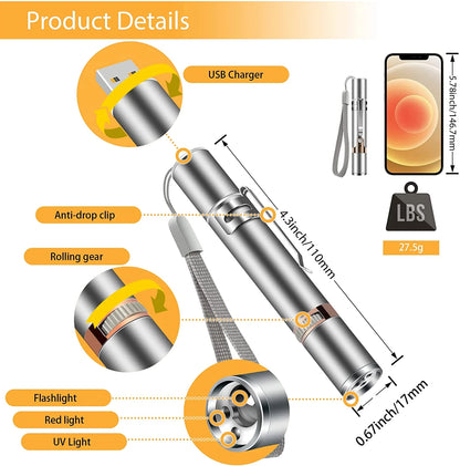 Rechargeable Cat Laser Pointer – Interactive Mouse Toy for Kittens & Dogs