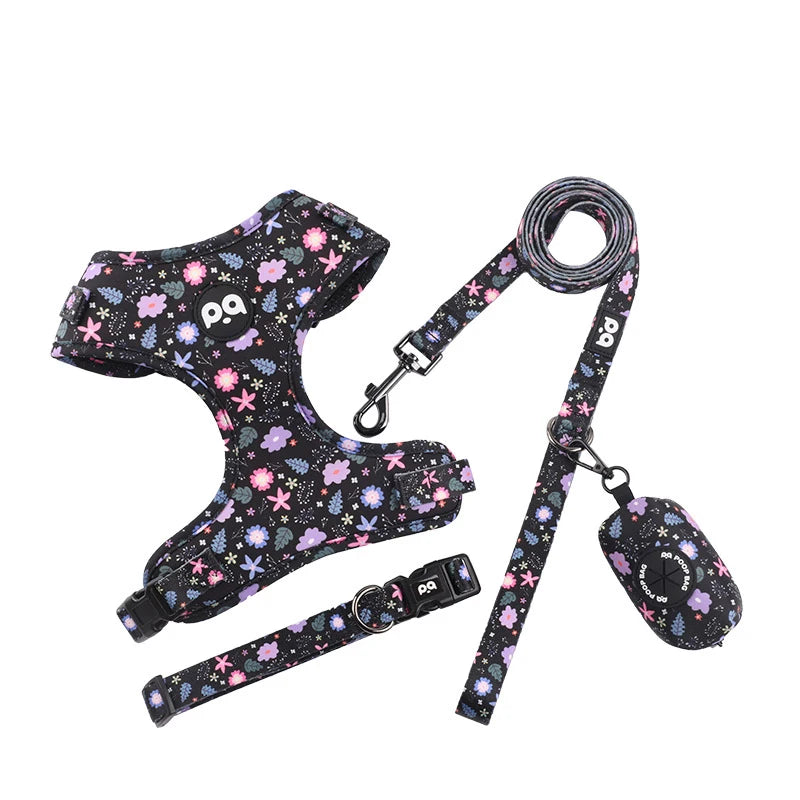 Breathable Pet Harness & Leash – Comfortable Walking Gear for Dogs & Cats