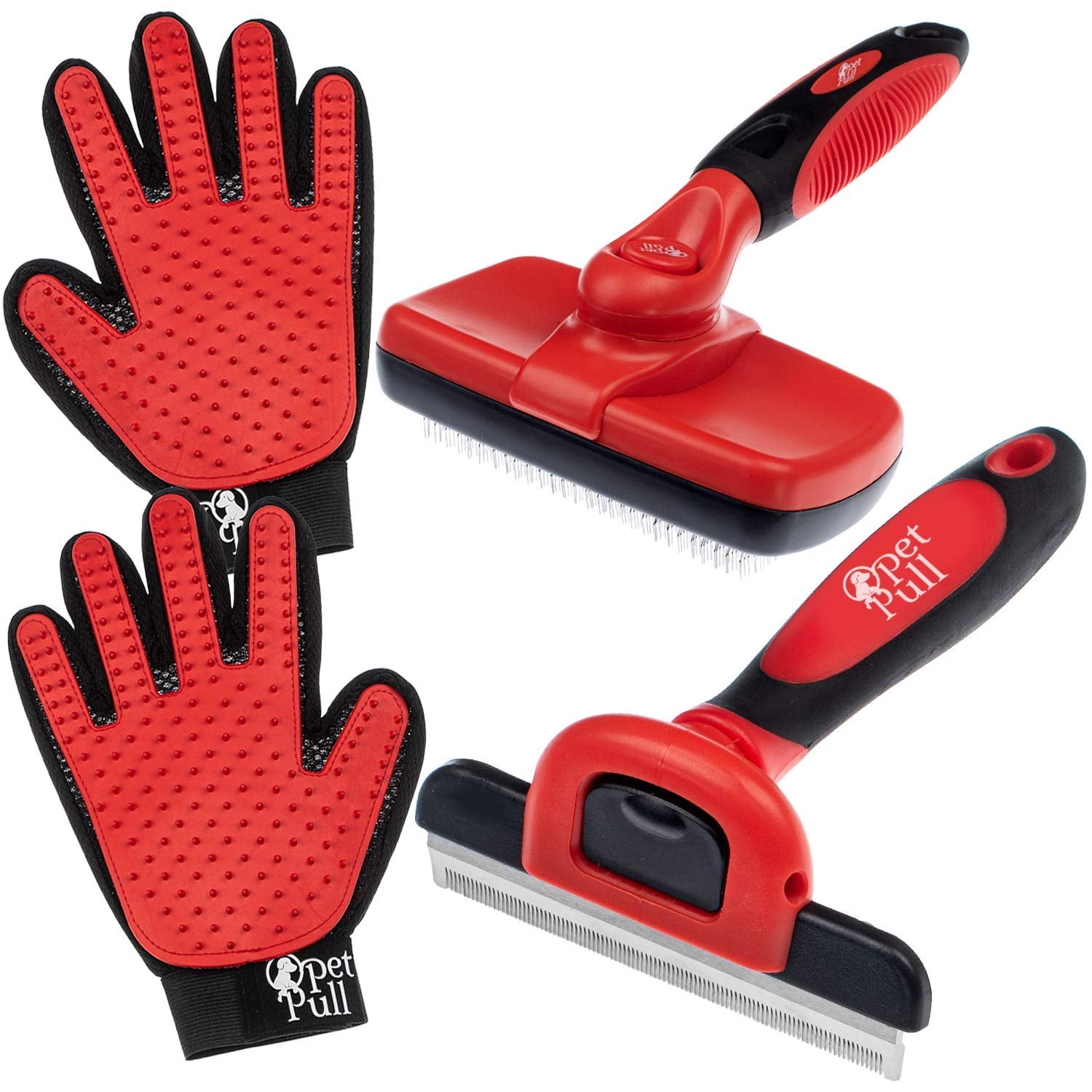 Ultimate Pet Grooming Combo – Brushes & Gloves for Shedding Reduction