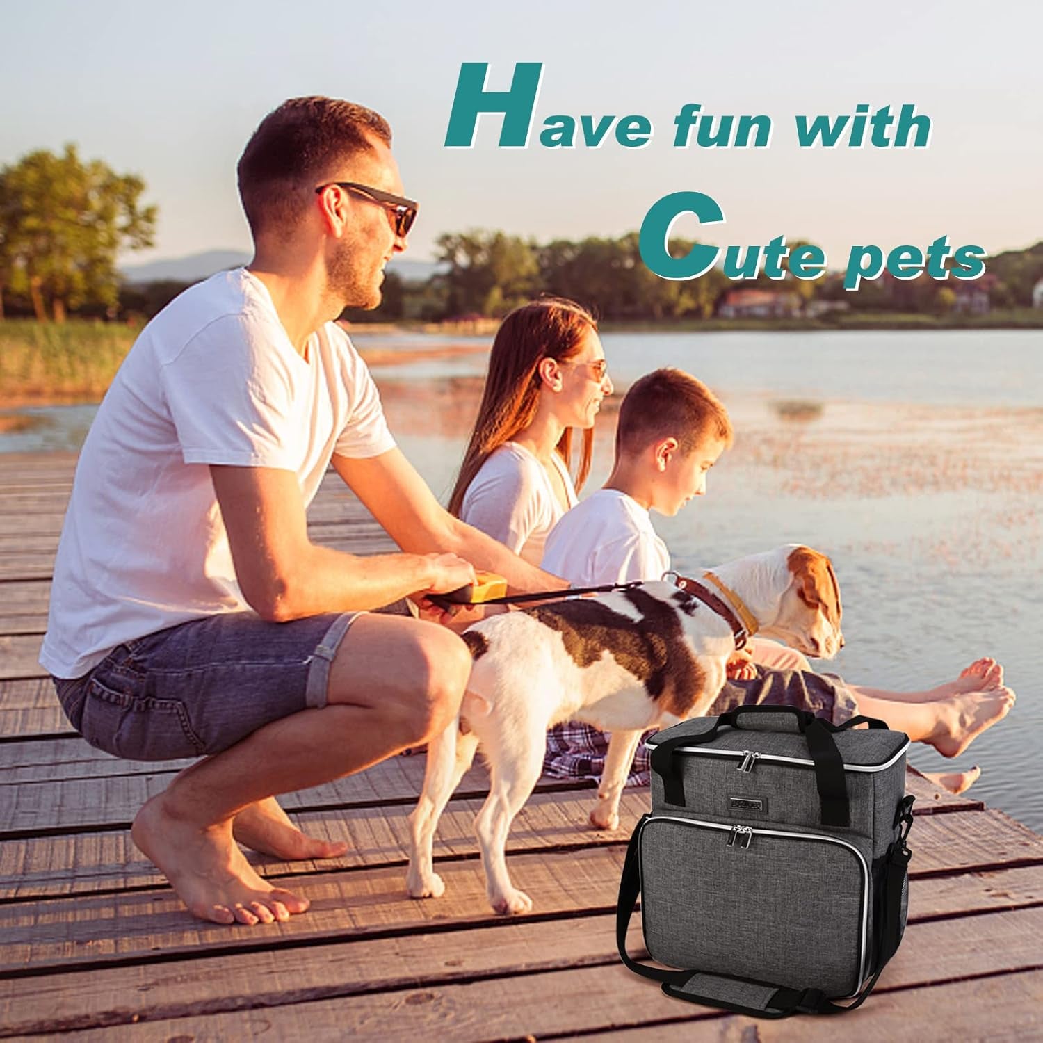- Grey Dog Travel Bag – Complete Pet Travel Kit with Food Containers & Bowls