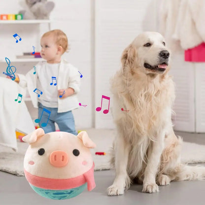 Plush Bouncing Dog Ball – Sound-Activated & Engaging for Active Pets