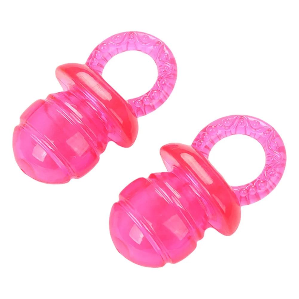 2-Pack TPR Pacifier Chew Toys – Stress-Relief & Teeth Grinding for Dogs