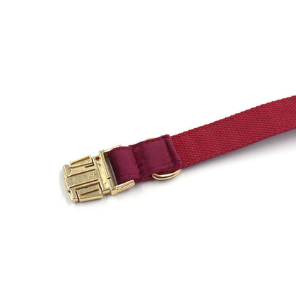 Premium Soft Burgundy Velvet Dog & Cat Collar