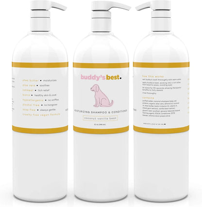 Oatmeal Dog Shampoo & Conditioner – 946ml Gentle Formula for Dry, Sensitive Skin