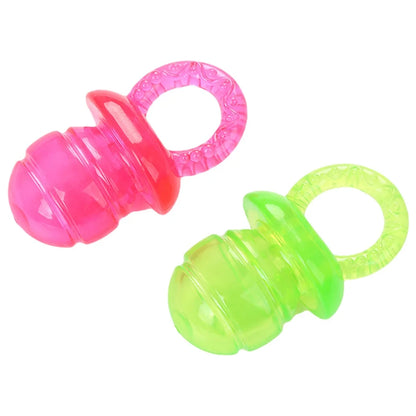 2-Pack TPR Pacifier Chew Toys – Stress-Relief & Teeth Grinding for Dogs