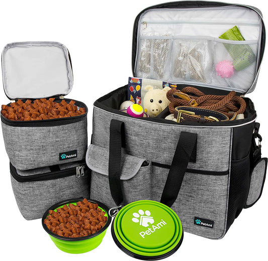 - Travel Pet Organizer – Large Diaper & Supply Bag for On-the-Go Care