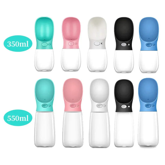 Portable Dog Water Bottle – 350ml/550ml Travel Bowl for Pets