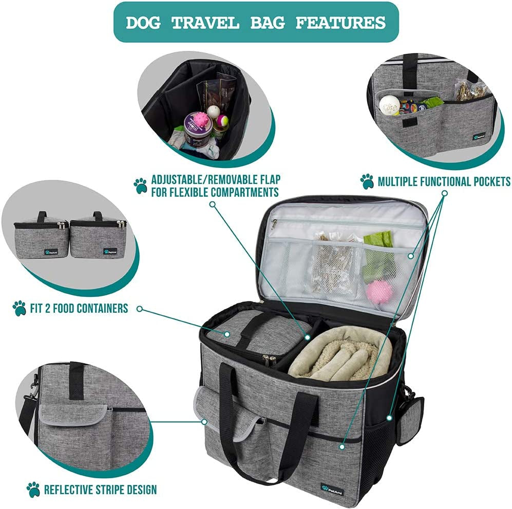 - Travel Pet Organizer – Large Diaper & Supply Bag for On-the-Go Care