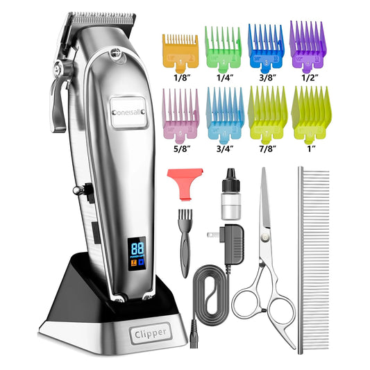 Professional Dog Grooming Clippers – 2 Speed Heavy Duty Cordless Trimmer for Thick Coats