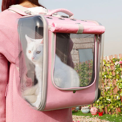 Breathable Pet Carrier Backpack – Comfortable Travel Bag for Cats & Small Dogs