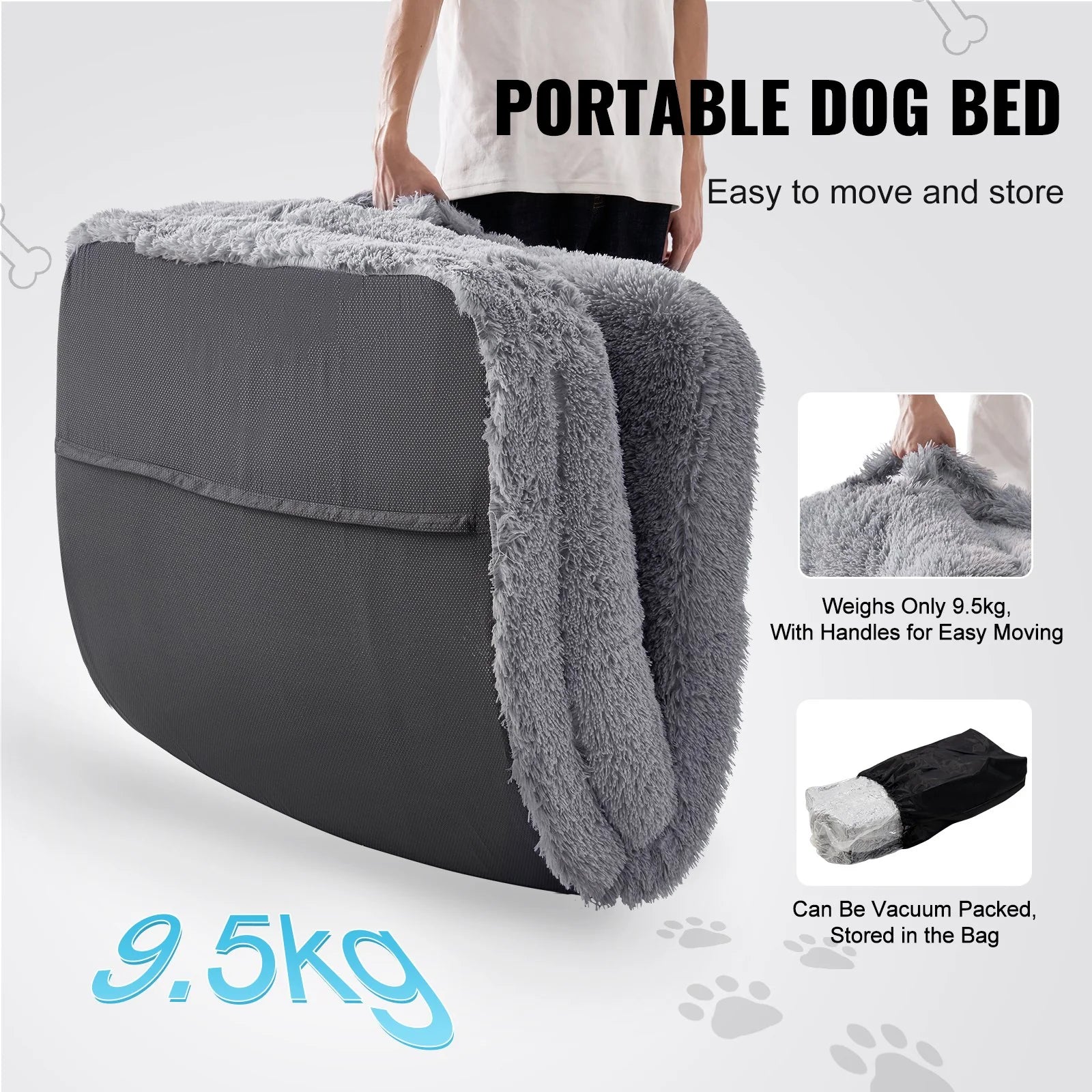 VEVOR Large Human Size Dog Bed 72 X48X10 Inches, Machine Washable 