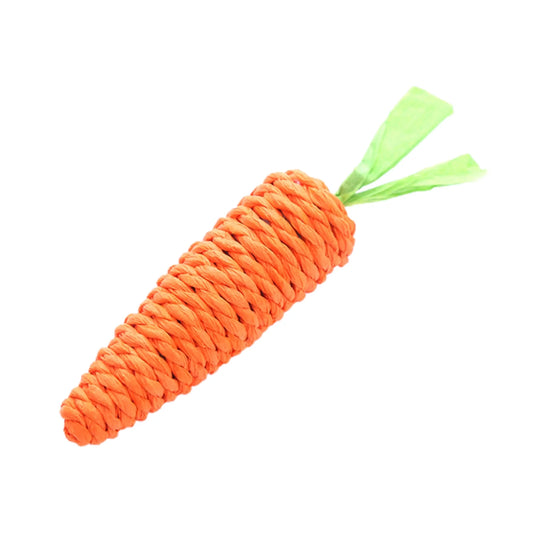 Durable Carrot Dog Chew Toy – Tough & Woven for Teeth & Gums