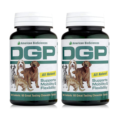 DGP, Joint Supplement for Dogs - Joint Support with Turmeric, Boswellia Extract & More - Quick Effect for Immediate Mobility Support - 60 All-Natural Chewable Pet Tablets (2 Pack)