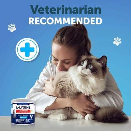 L-Lysine Powder for Cats – 900mg Immune Support Supplement
