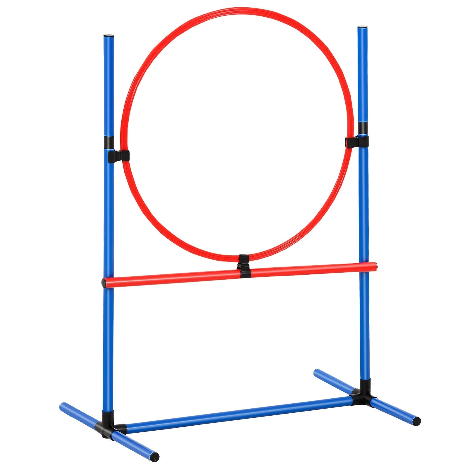 Dog Agility Training Equipment 7 PCS Set Upgrade W/ Hurdles 2 Tunnels Ring