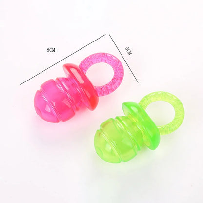 2-Pack TPR Pacifier Chew Toys – Stress-Relief & Teeth Grinding for Dogs