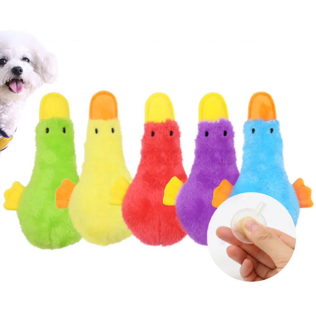 Dog Toy Plush Duck - Interactive Stuffing Soft Pet Playing Toy Puppy Squeaky Toy
