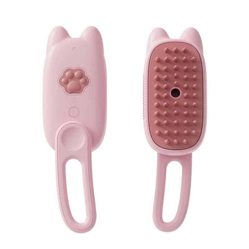 3-in-1 Pet Steam Grooming Brush – Spray, Massage & Hair Removal Comb for Cats & Dogs