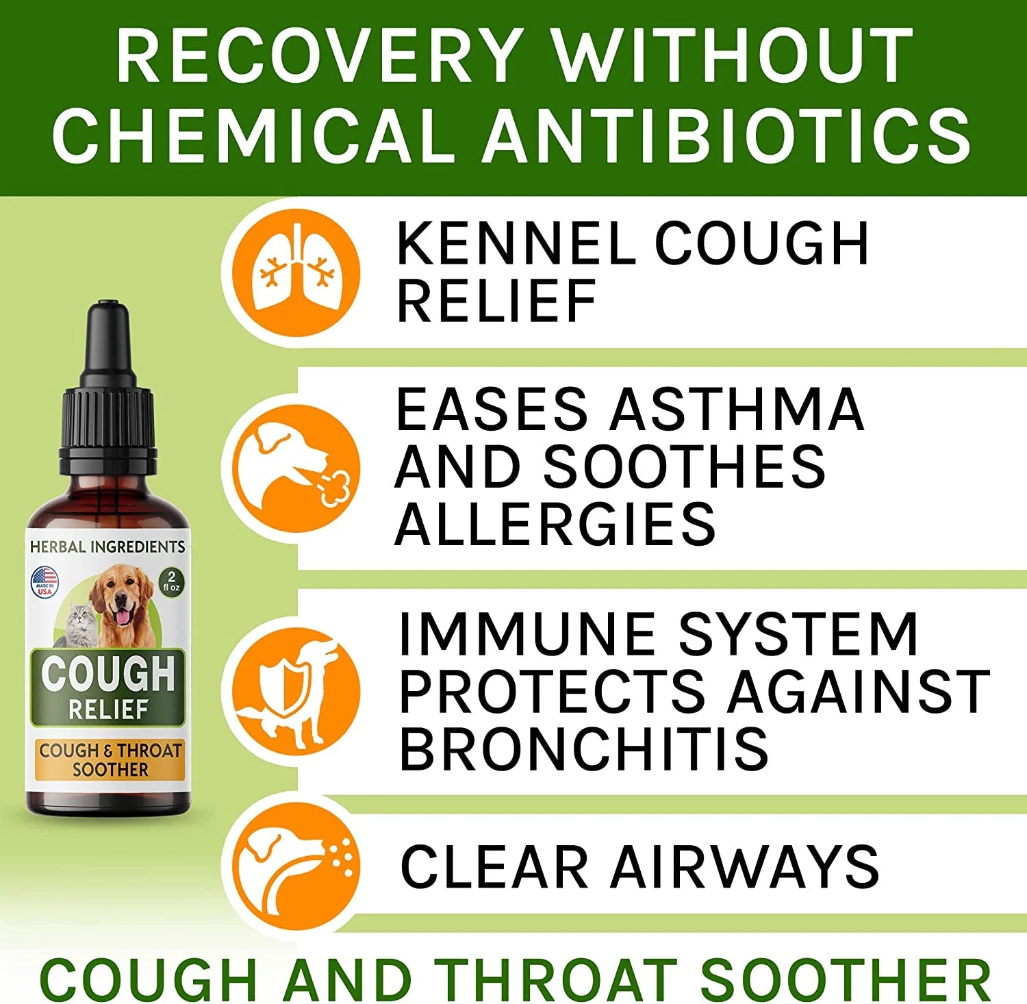 Cough Relief for Pets – Natural Throat Soother Drops for Dogs & Cats