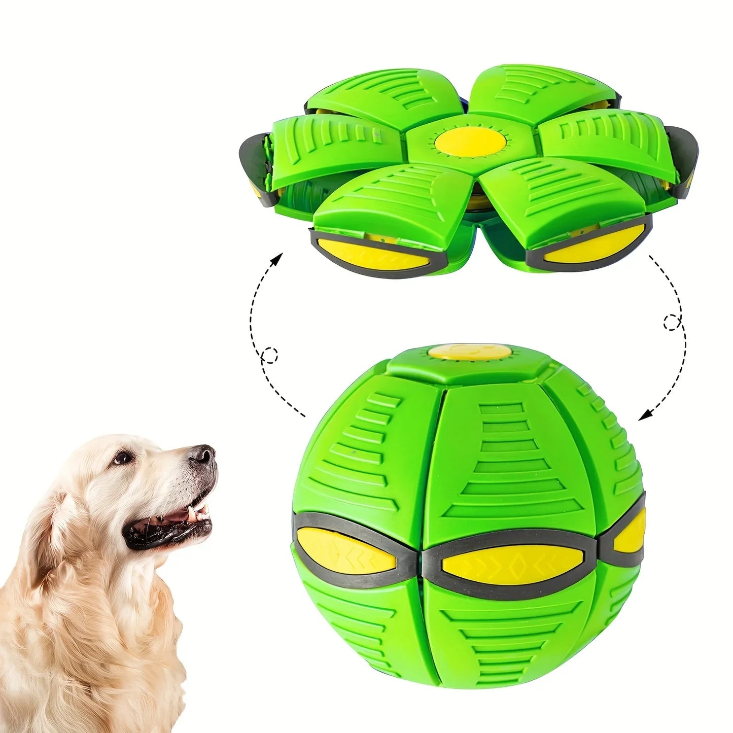 Durable Flying Saucer Ball – Elastic & Fun Dog Toy for Outdoor Play