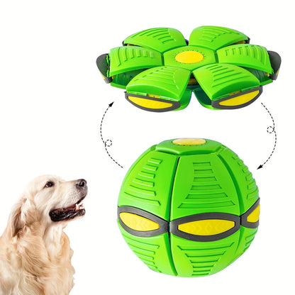 Durable Flying Saucer Ball – Elastic & Fun Dog Toy for Outdoor Play