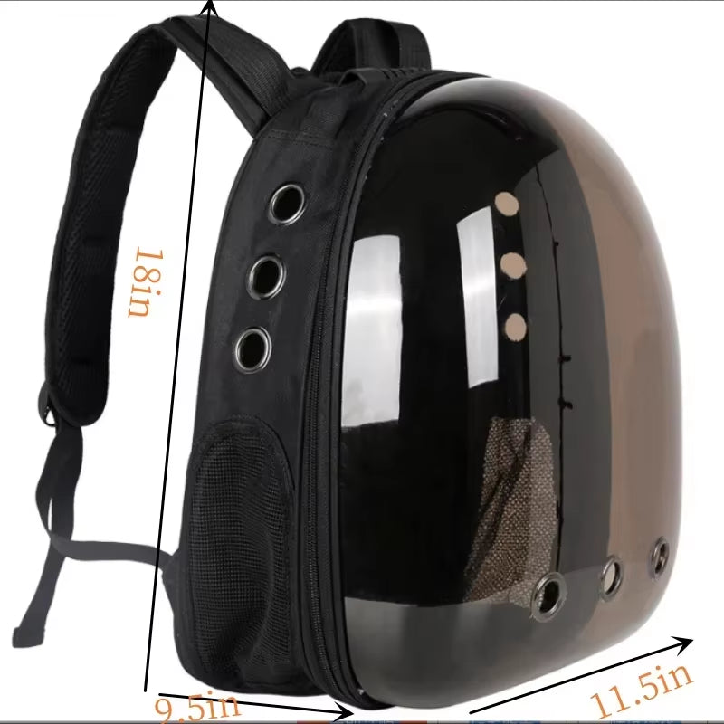 Transparent Pet Space Backpack – Breathable Travel Carrier for Cats & Small Pets