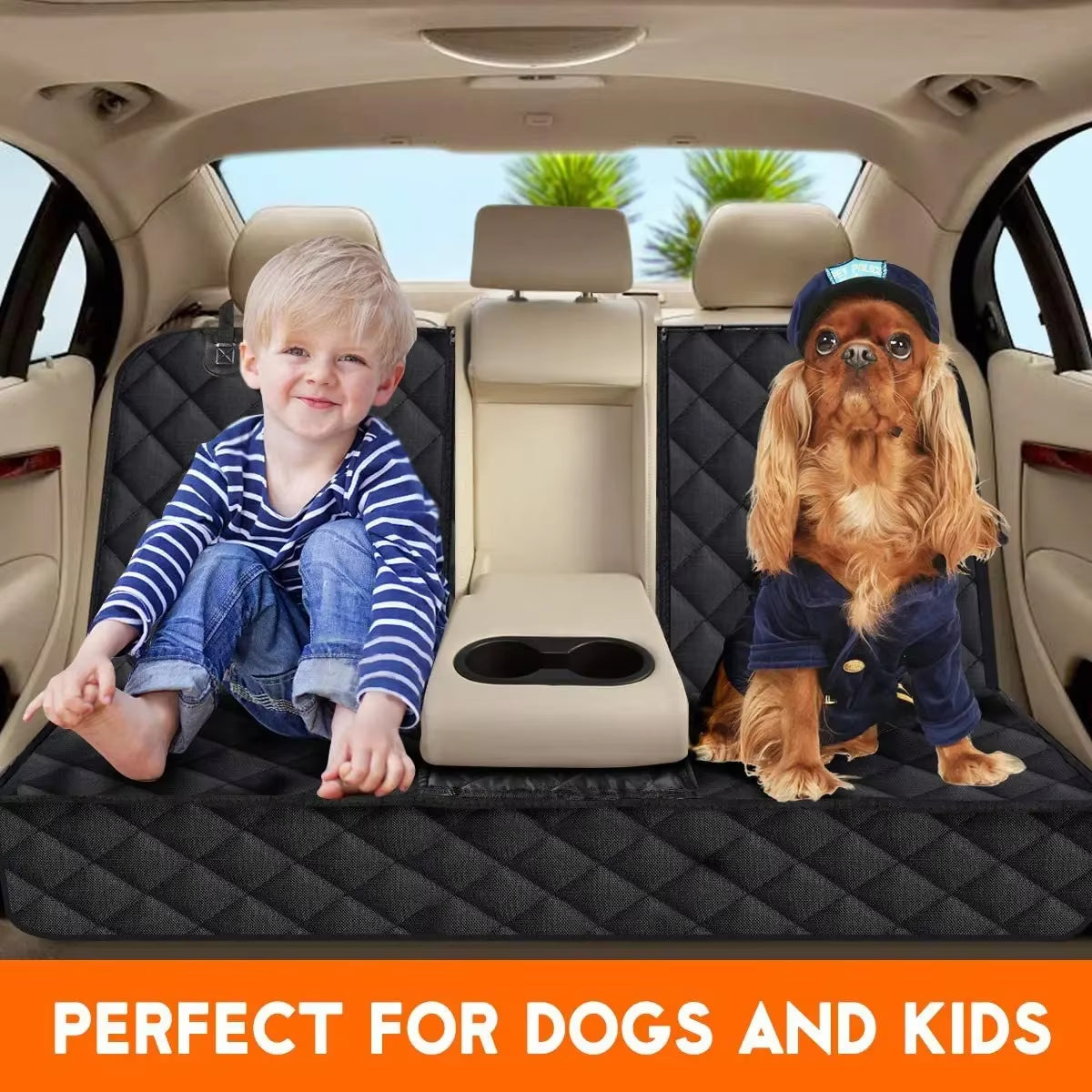 Durable Pet Car Seat Protector – Waterproof & Easy-to-Clean Rear Cover
