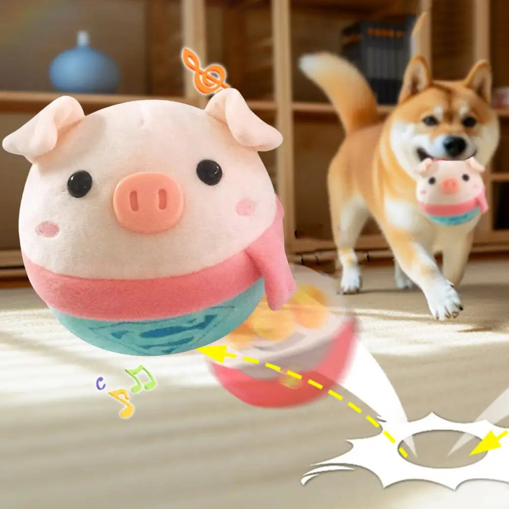 Plush Bouncing Dog Ball – Sound-Activated & Engaging for Active Pets