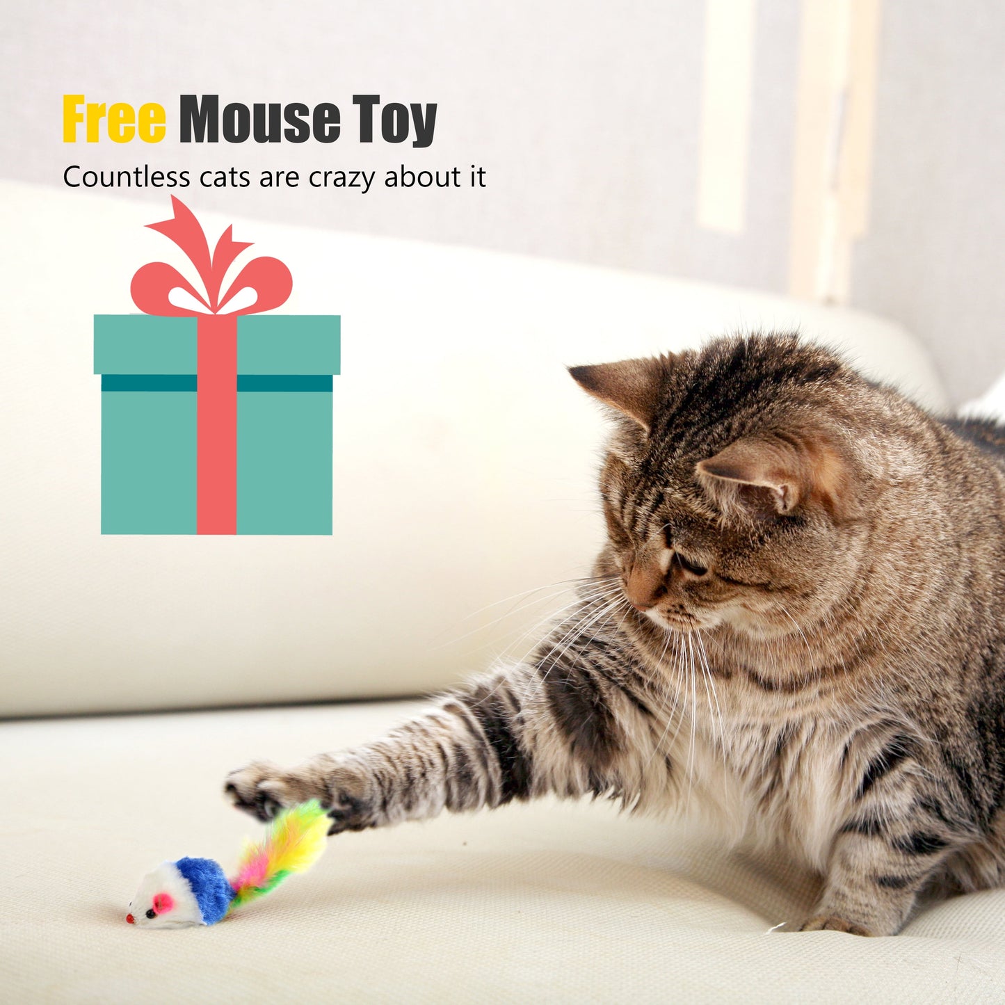 Rechargeable Cat Laser Pointer – Interactive Mouse Toy for Kittens & Dogs