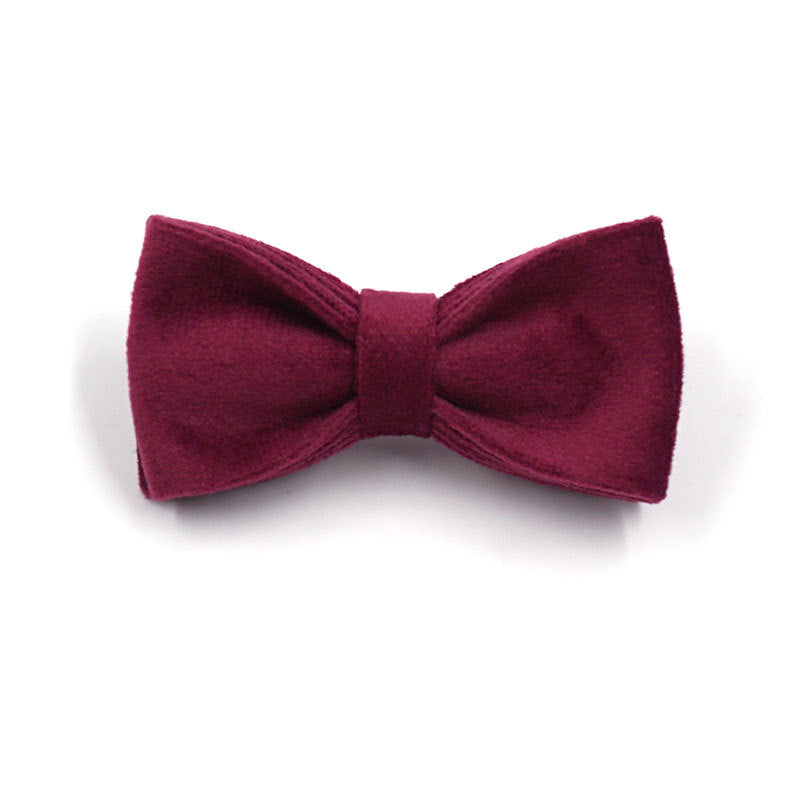 Premium Soft Burgundy Velvet Dog & Cat Collar