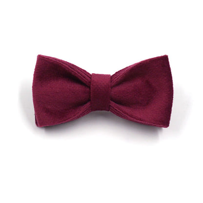 Premium Soft Burgundy Velvet Dog & Cat Collar