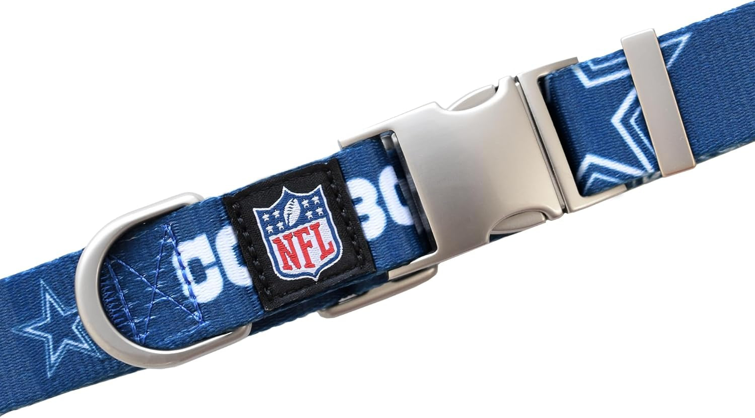 NFL Unisex-Adult Premium Pet Collar | Durable All Metal Collar