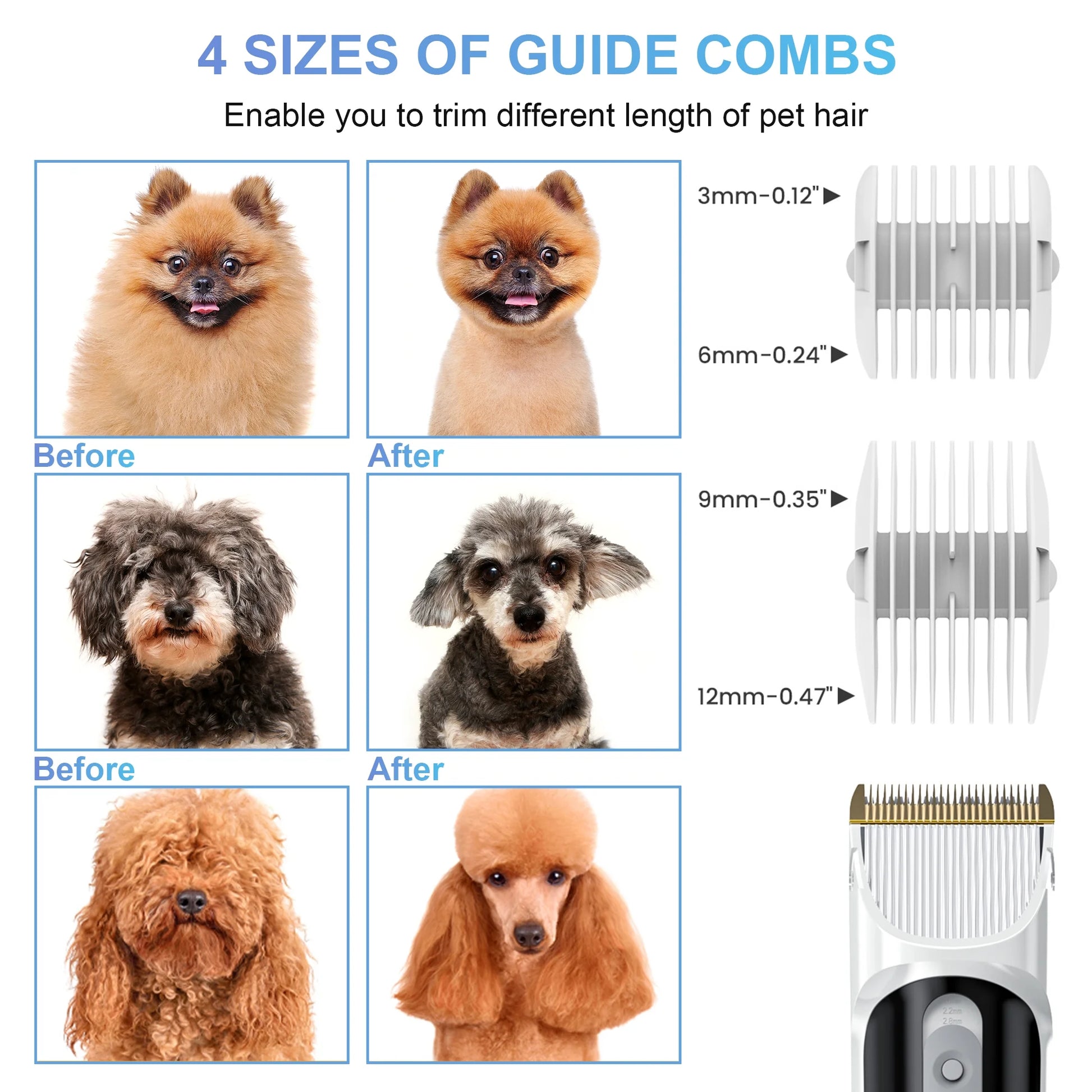 14Kpa Pet Grooming Vacuum – 2.5L Suction with 5 Grooming Tools & Clippers