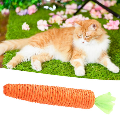Durable Carrot Dog Chew Toy – Tough & Woven for Teeth & Gums
