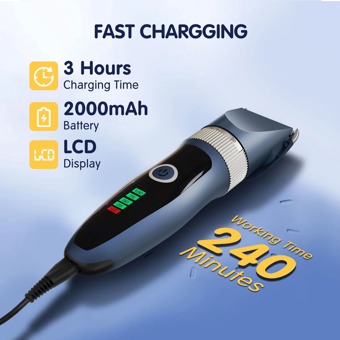 Quiet Electric Pet Clippers – Professional Grooming Kit for Dogs & Cats