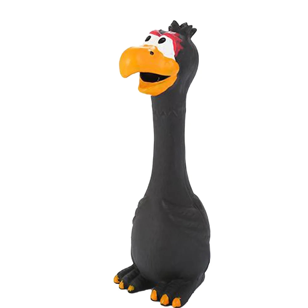 Cartoon Chicken Chew Toy – Bright Blue Squeaky Fun for Dogs