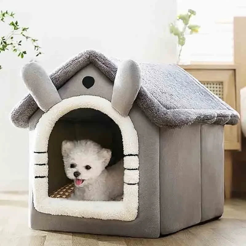 Indoor Warm Dog/Cat House with Removable Bed Cushion Suitable for Small/Medium/Large Pets