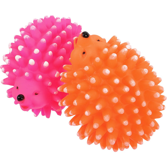 2-Pack Squeaky Hedgehog Dog Toys – Fun Cartoon Latex Chew Set