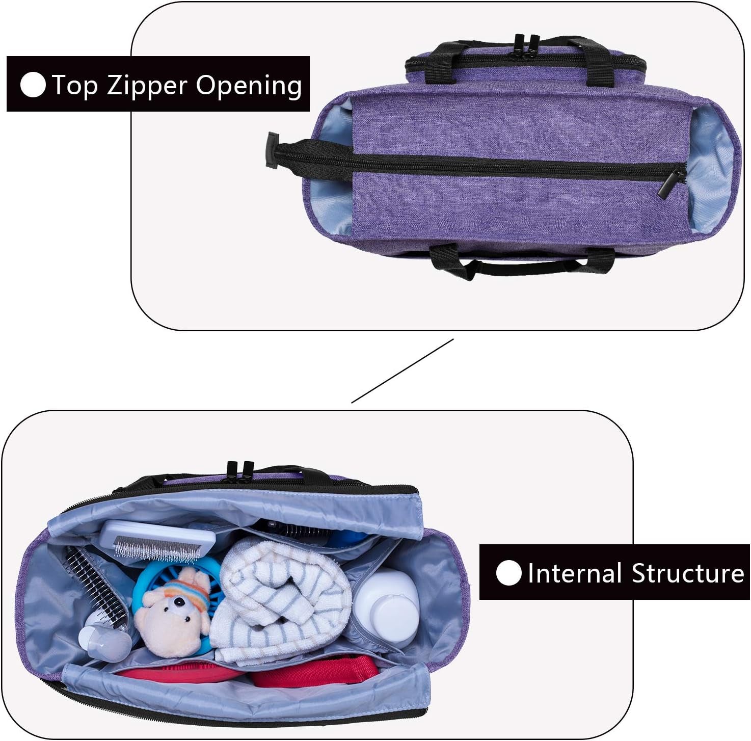 Professional Grooming Organizer – Stylish & Durable Bag for Pet Supplies