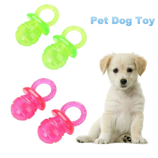 2-Pack TPR Pacifier Chew Toys – Stress-Relief & Teeth Grinding for Dogs