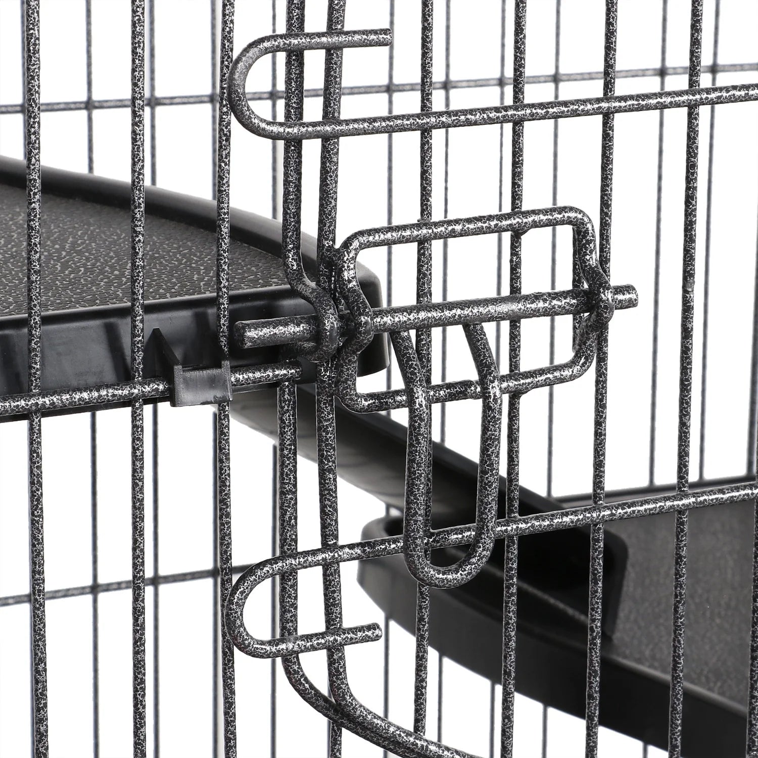 52''H Small Animals Rolling Cage 6 Levels 3 Front Doors Pet Bowl Water Bottle, Black