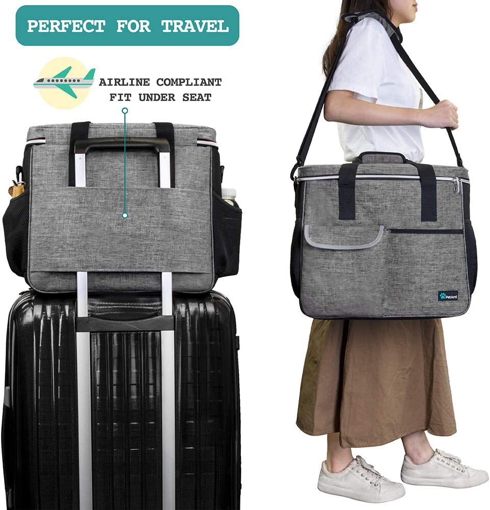 - Travel Pet Organizer – Large Diaper & Supply Bag for On-the-Go Care