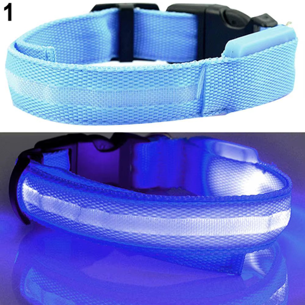 LED Light Pet Collar – Flashing Night Safety Reflective Harness for Dogs & Cats