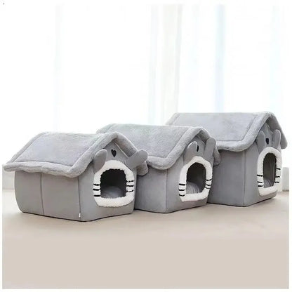 Indoor Warm Dog/Cat House with Removable Bed Cushion Suitable for Small/Medium/Large Pets