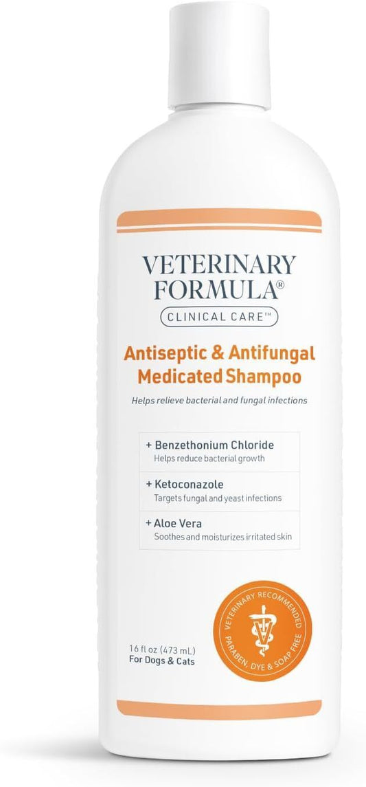 Veterinary Formula Clinical Care Antiseptic and Antifungal Medicated Shampoo Dogs & Cats
