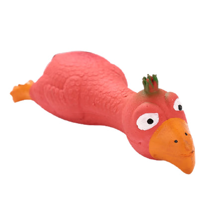 Chew-Resistant Squeaky Dog Toy – Fun & Engaging Rubber Chicken for Pets